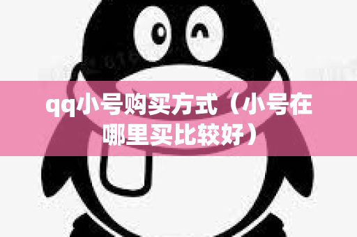 qq小号购买方式（小号在哪里买比较好）